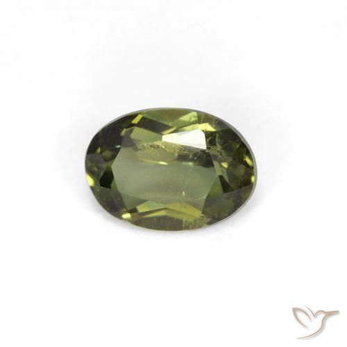 0.37ct 天然 薄いフォレストグリーン コーネルピン, 楕円形, VS