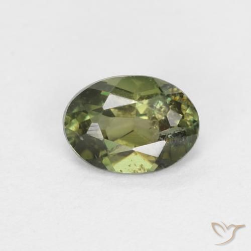 0.36ct 天然 ディープグリーン コーネルピン, 楕円形, VS-SI