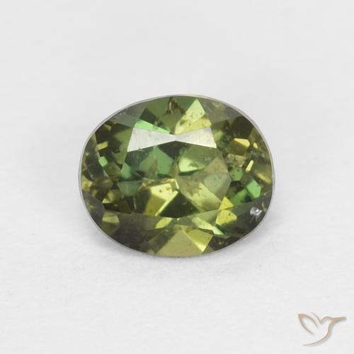 0.43ct 天然 黄みがかったグリーン コーネルピン, 楕円形, VS-SI