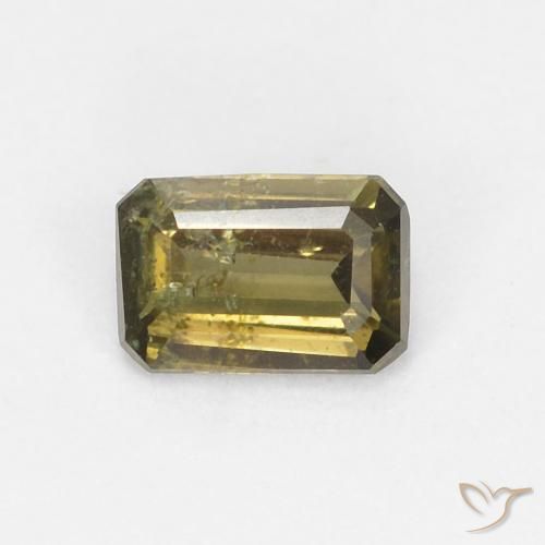 0.35ct 天然 ウォームフォレストグリーン コーネルピン, エメラルドカット, VS-SI