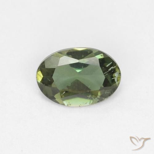 0.33ct 天然 ディープグリーン 穀物ルピン, 楕円形, VS-SI