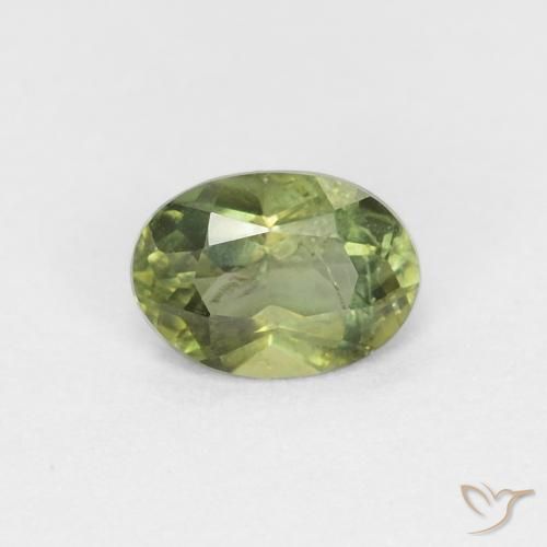 0.33ct 天然 ウォームグリーン コーネルピン, 楕円形, VS-SI