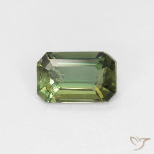0.31ct 天然 ディープグリーン コーネルピン, エメラルドカット, VS-SI