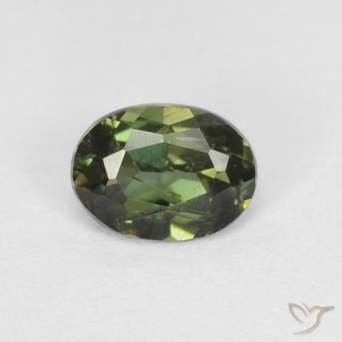 0.42ct 天然 茶色がかったグリーン コーネルピン, 楕円形, VS