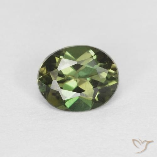 0.38ct 天然 茶色がかったグリーン コーネルピン, 楕円形, VVS