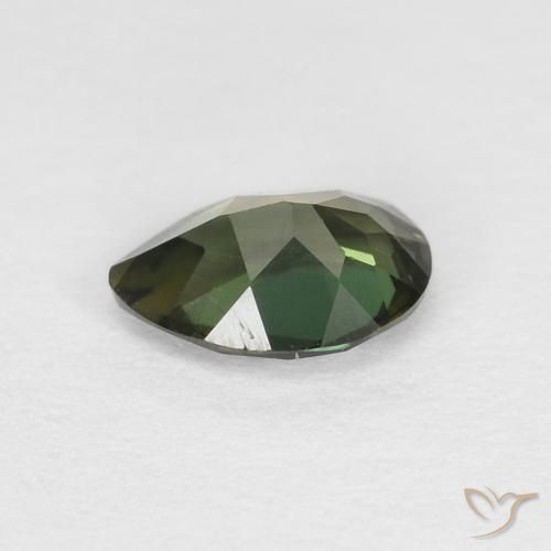 0.40カラットの天然Medium Light Greenコーネルピン、洋梨の形、VVS