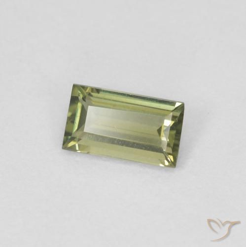 0.25カラットの天然Medium Dark-Greenコーネルピン、バゲット、VVS