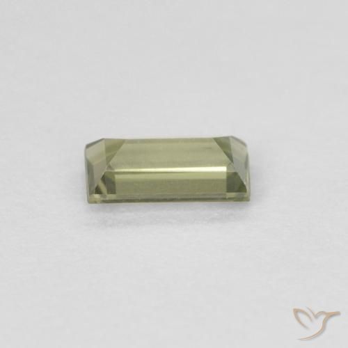 0.25カラットの天然Medium Dark-Greenコーネルピン、バゲット、VVS
