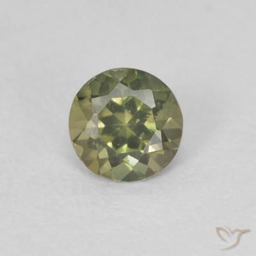 0.21ct 天然 黄みがかったグリーン 穀物ルピン, ラウンド, VVS-VS