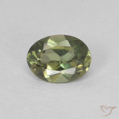 0.24ct 天然 黄みがかったグリーン 穀物ルピン, 楕円形, VVS