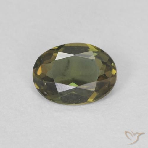 0.25ct 天然 茶色がかったグリーン コーネルピン, 楕円形, VVS