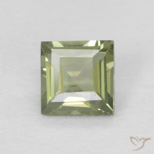 0.15ct 天然 ウォームフォレストグリーン 穀物ルピン, 四角形, VVS