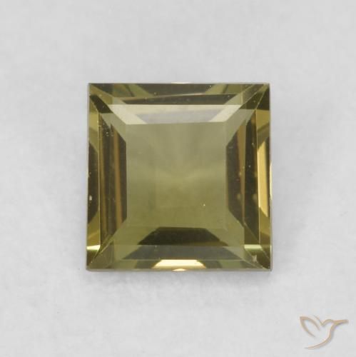 0.32ct 天然 ダークグリーン 穀物ルピン, 四角形, VVS