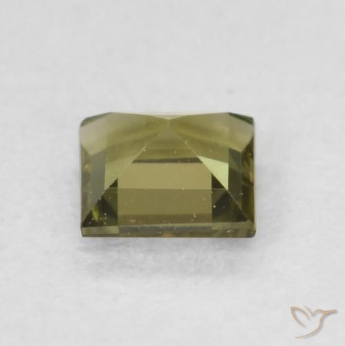 0.32カラットの天然ダークグリーン穀物ルピン、四角形、VVS