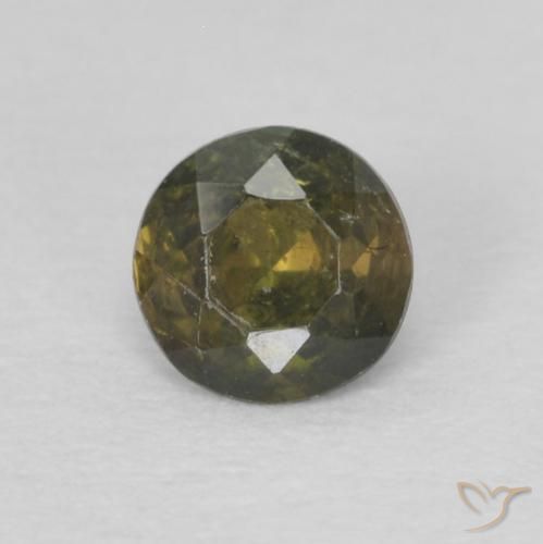 0.21ct 天然 アーシーグリーン 穀物ルピン, ラウンド, VS