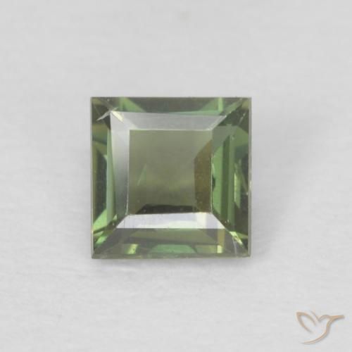 0.21ct 天然 ウォームグリーン 穀物ルピン, 四角形, VS