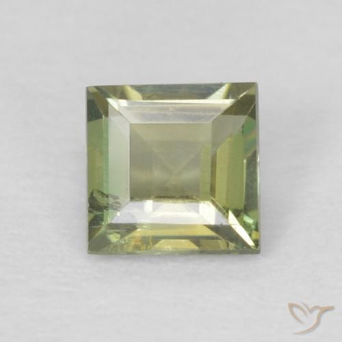 0.25ct 天然 薄いフォレストグリーン 穀物ルピン, 四角形, VS