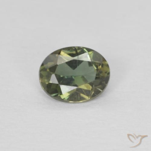 0.26ct 天然 茶色がかったグリーン 穀物ルピン, 楕円形, VVS-VS