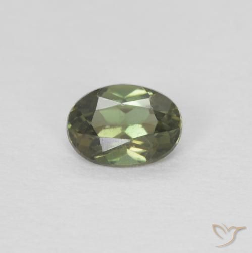 0.23ct 天然 フォレストグリーン コーネルピン, 楕円形, VVS-VS