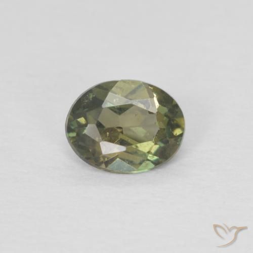 0.28ct 天然 ダークグリーン 穀物ルピン, 楕円形, VVS-VS