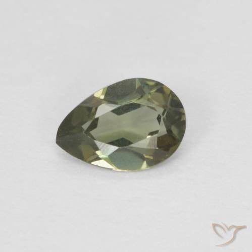 0.23ct 天然 ミディアムグリーン コーネルピン, 洋梨の形, VVS-VS