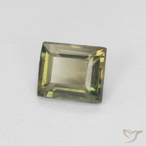 0.36カラットの天然ダークグリーン穀物ルピン、バゲット、VS