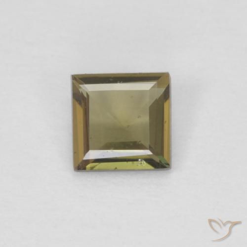 0.25ct 天然 アースグリーン 穀物ルピン, 四角形, VS