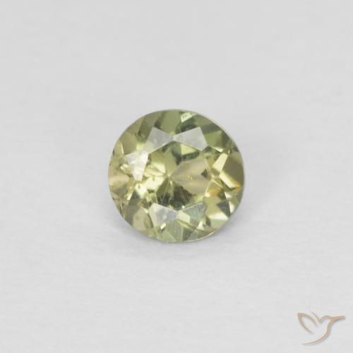 0.20ct 天然 セージグリーン 穀物ルピン, ラウンド, VS