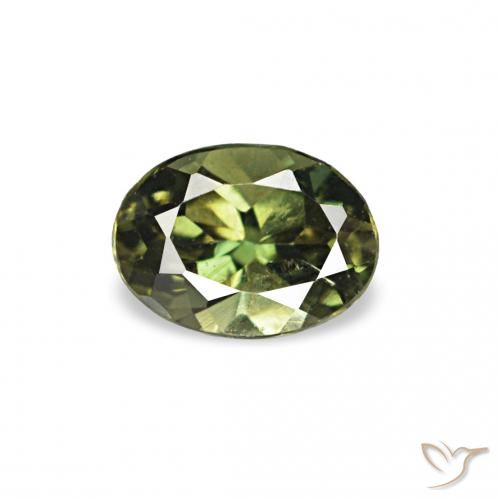 0.20ct ウォームフォレストグリーン 穀物ルピン, 楕円形, VS