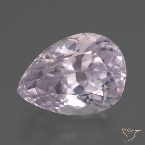 11.53ct 天然 非常に薄いピンクのトーン クンツァイト, 洋梨の形, VS