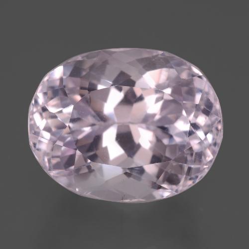 13.90カラットの天然薄いロイヤルパープルピンククンツァイト（15×12 mm・オーバルカット）