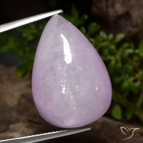 32.56ct 天然 ライトパープル クンツァイト, 洋梨の形, 半透明