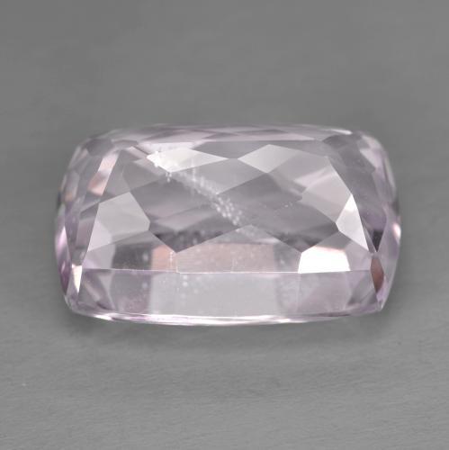 19.54カラットの天然薄いラベンダーピンククンツァイト（18×12.1 mm・クッションカット）