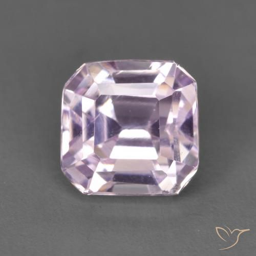 1.83ct 天然 薄いライラック クンツァイト, エメラルドカット, VVS