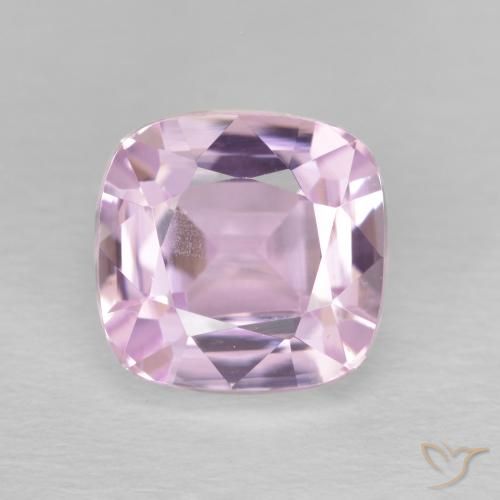 3.39ct 天然 薄いライラック クンツァイト, クッション, VVS-VS