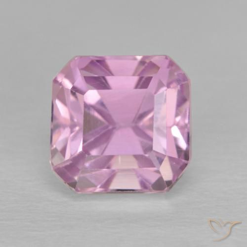3.30ct 天然 ライトパープル クンツァイト, エメラルドカット, VVS-VS