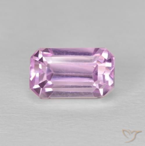 2.81ct 天然 ピンクパープル クンツァイト, エメラルドカット, VVS