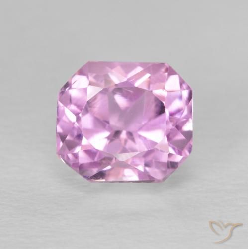 2.29ct 天然 ピンクパープル クンツァイト, エメラルドカット, VS