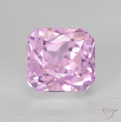2.99ct 天然 ピンクパープル クンツァイト, エメラルドカット, VS