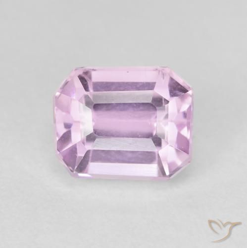 3.03ct 天然 ピンクがかった紫 クンツァイト, エメラルドカット, VS