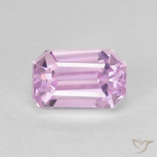 2.41ct 天然 ライトパープル クンツァイト, エメラルドカット, VS