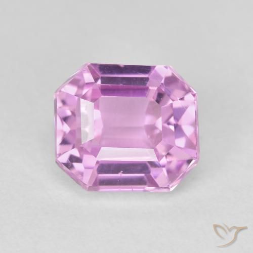 2.99ct 天然 パープルピンク クンツァイト, エメラルドカット, VS