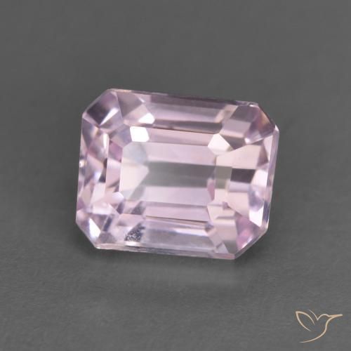 1.49ct 天然 非常に薄いロイヤルパープルピンク クンツァイト, エメラルドカット, VVS-VS