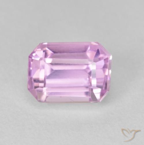 2.69ct 天然 ライトパープル クンツァイト, エメラルドカット, VVS-VS