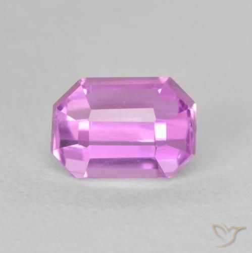 1.91ct 天然 ピンクがかった紫 クンツァイト, エメラルドカット, VVS-VS