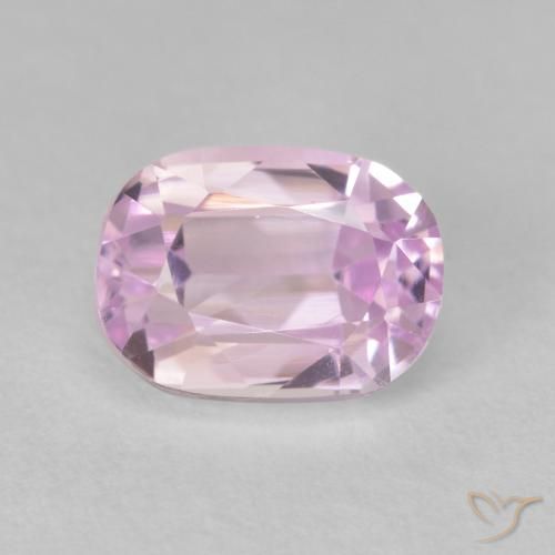 3.67ct 天然 薄いパープルピンク クンツァイト, クッション, VVS-VS