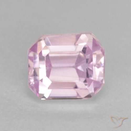 1.83ct 天然 ピンクがかった紫 クンツァイト, エメラルドカット, VVS-VS