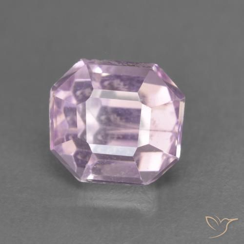 1.59ct 天然 非常に薄いロイヤルピンク クンツァイト, エメラルドカット, VS-SI