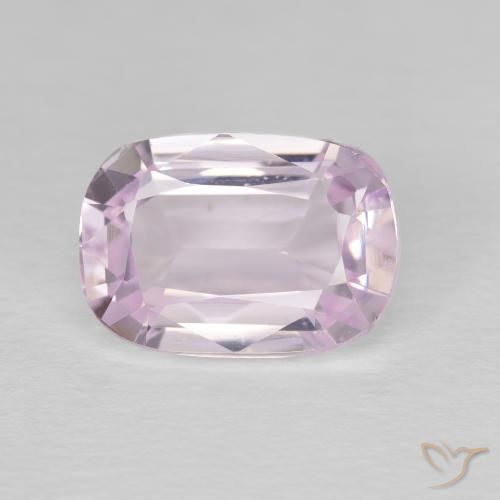 4.42ct 天然 非常に薄いピンクのトーン クンツァイト, クッション, VVS
