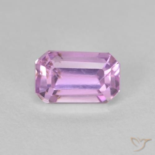 2.06ct 天然 薄いライラック クンツァイト, エメラルドカット, VS